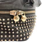Load image into Gallery viewer, Philipp Plein Skull Studded Backpack Black Leather (Like new)
