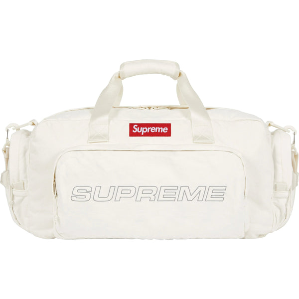 Supreme Denim Duffle Bag White