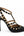 Valentino Garavani Pebbled Calfskin Rockstud Ankle Strap 100mm Pumps Black (Pre-owned)