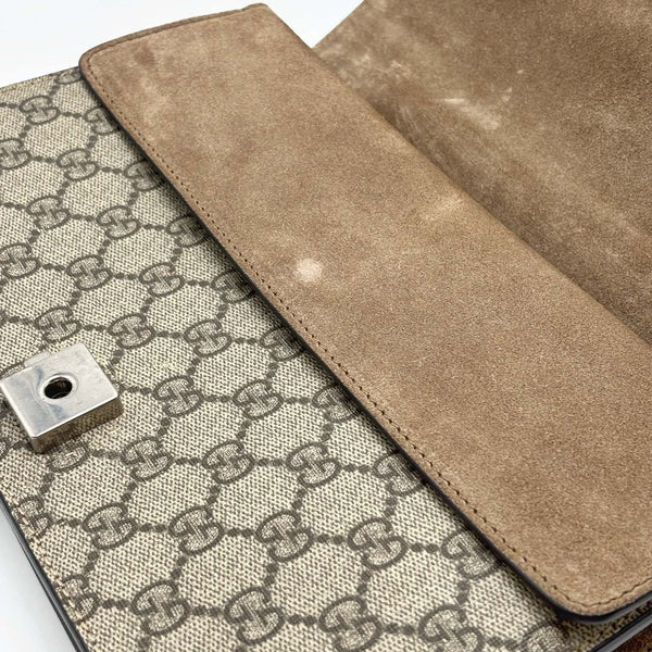 Gucci Dionysus Shoulder Bag GG Supreme Medium Beige/Brown (Like new) XYKMW7G