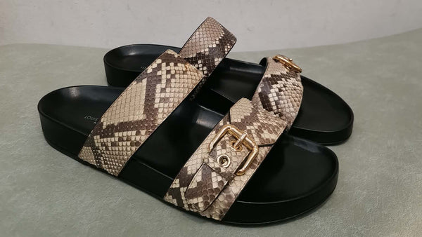 Louis Vuitton Bom Dia Slide Sandals Python