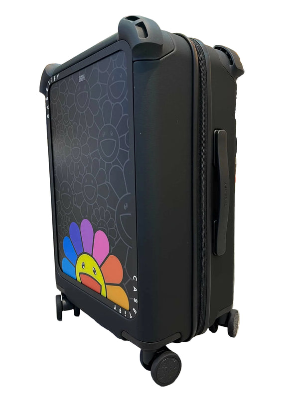 Takashi Murakami x CASETiFY Smile (Rainbow) 21" Carry-On Suitcase Matte Black