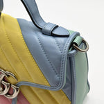 Load image into Gallery viewer, Gucci Multicolored Quilted Leather Marmont Mini Top Handle Bag (Like new) 6G2C7WM

