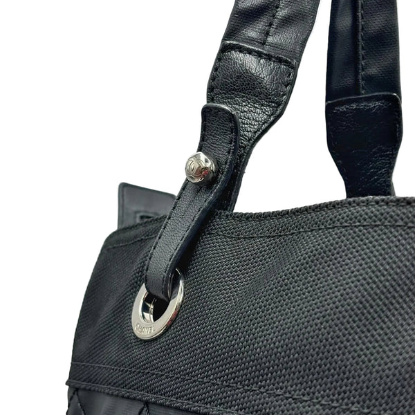 Chanel Black Coated Canvas Paris-Biarritz Grand Shopping Tote Bag (Pre-owned) BXQ78KM