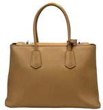 Load image into Gallery viewer, Prada Caramel Saffiano Lux Leather Twin Tote Bag (Pre-owned) HJTX82W
