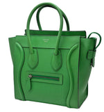 Load image into Gallery viewer, Celine Green Drummed Leather Nano Luggage Tote Bag (Like new) 3X6RH8K
