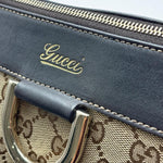 Load image into Gallery viewer, Gucci Monogram D Gold Tote Dark Brown (Pre-owned) 7JK26CK
