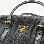Load image into Gallery viewer, Prada Nylon Gaufre Black Handbag Black (Pre-owned) 47BG9W8
