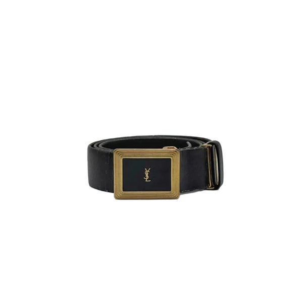 Saint Laurent Black Leather Belt (Pre-owned)