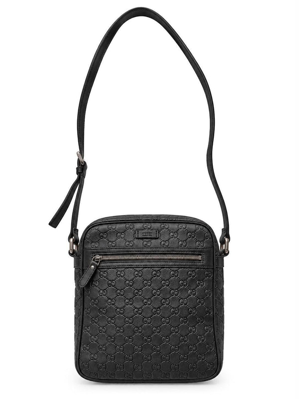 Gucci Black Guccissima Leather Messenger Bag (Pre-owned) GXKWGV9