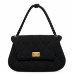 Load image into Gallery viewer, Chanel Matelasse 2.55 Cotton Handbag Black (Pre-owned) 73V2CD3

