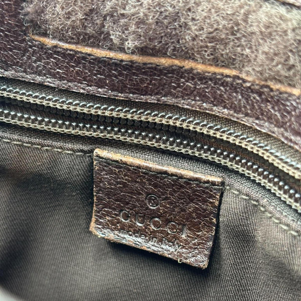 Gucci Messenger Bag GG Supreme Canvas Leather (Pre-owned)