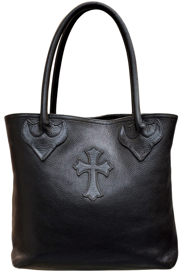 Chrome Hearts FS Vintage Tote Bag with Leather Cross Patch Black (Like New)