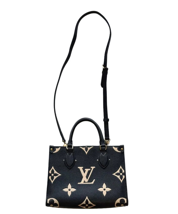 Louis Vuitton Bicolor Black/Beige Monogram Empreinte Leather OnTheGo PM (Like new) VJY2XTK