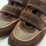 Load image into Gallery viewer, Louis Vuitton Brown Monogram Canvas and Suede Trainer (Pre-owned)
