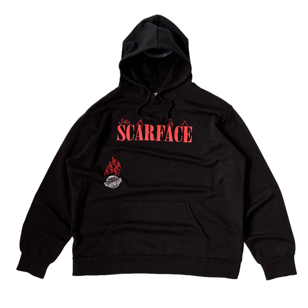 Scarface Tony Montana Black Red Hoodie