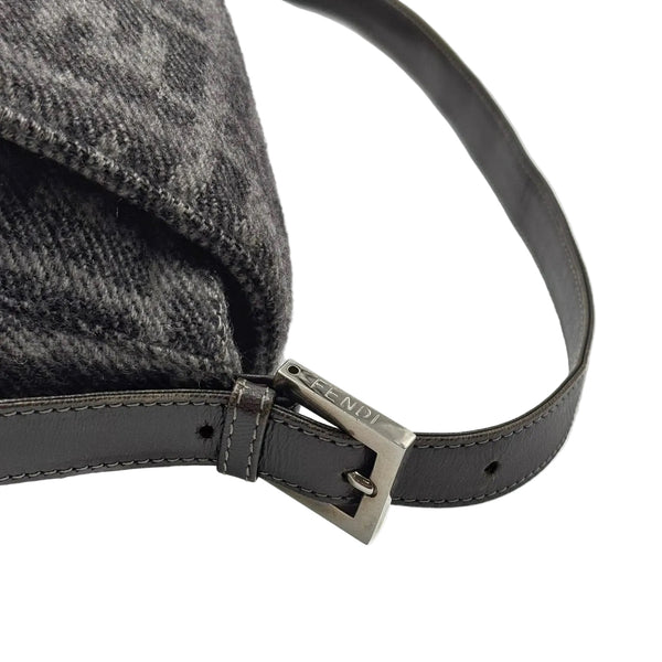 Fendi Wool Zucca Mama Baguette Grey (Pre-owned) R3Q6GBV