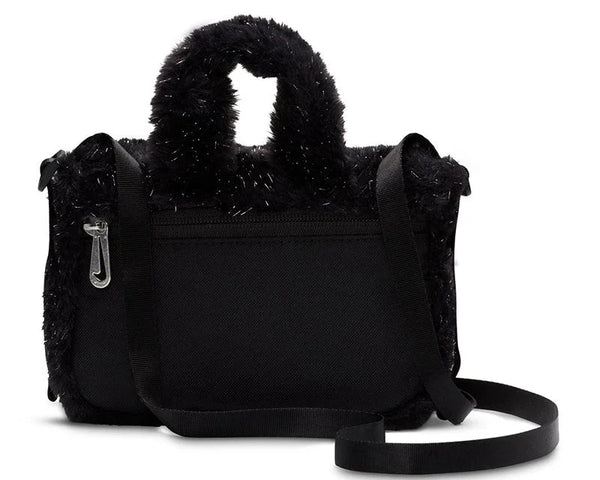 Nike Mini Faux Fur Crossbody Bag (Black Shimmer)