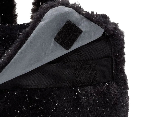 Nike Mini Faux Fur Crossbody Bag (Black Shimmer)