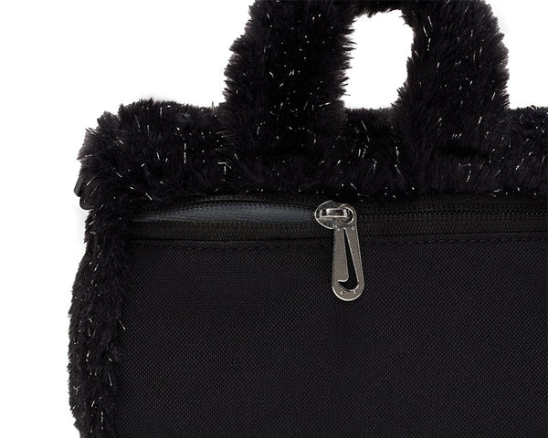 Nike Mini Faux Fur Crossbody Bag (Black Shimmer)