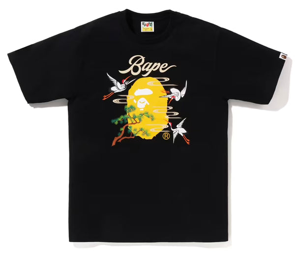 BAPE Japanese Crane Tee Black