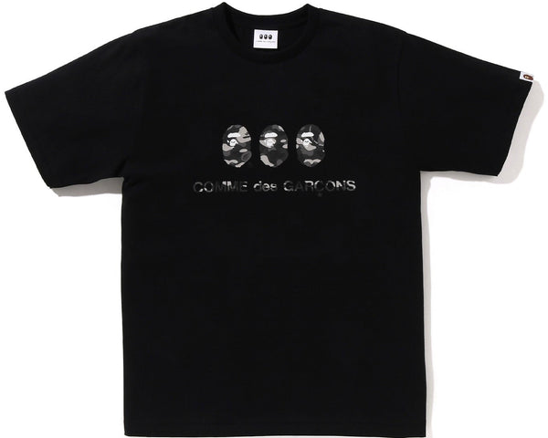 Bape x Comme des Garcon Osaka Camo Tee Black