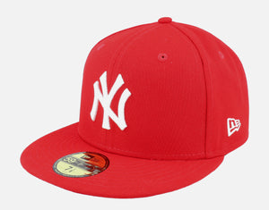 New York Yankees MLB Basic 59FIFTY Scarlet Red Fitted - New Era