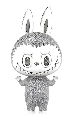POP MART MEGA LABUBU THE MONSTERS SKETCH 1000%