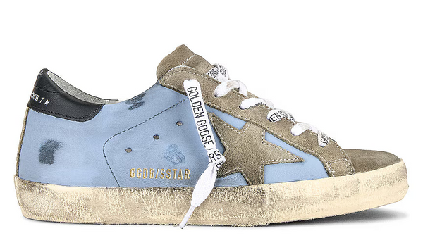 Golden Goose Super-Star Pastel Sky Taupe & Black (Women's)