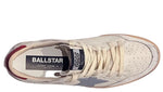 Load image into Gallery viewer, Golden Goose Ball Star Nappa White Silver Blue Red
