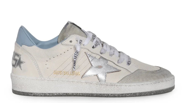 Golden Goose Ball Star White Blue Fog Silver (Women's)