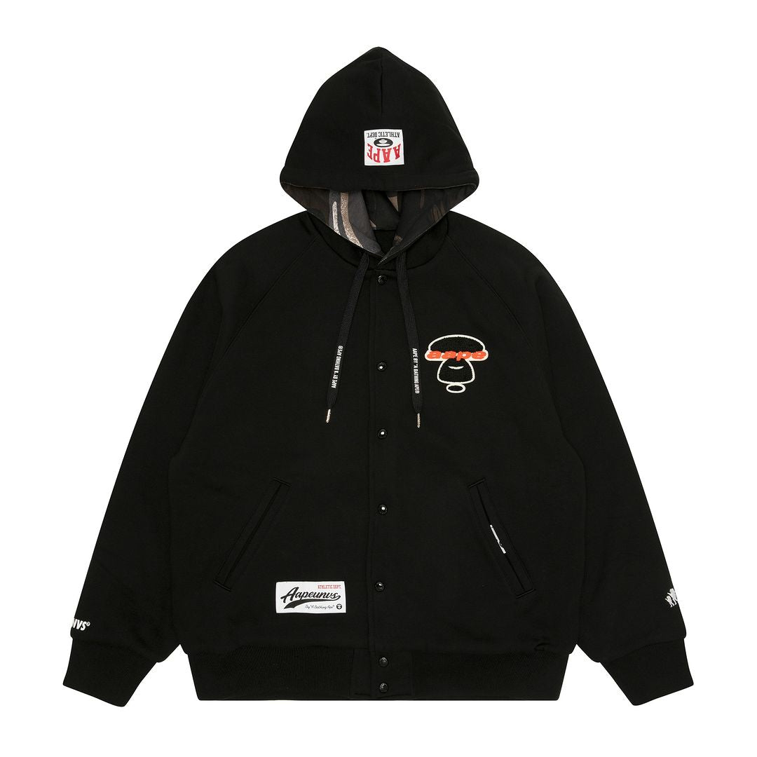 AAPE REVERSIBLE BUTTON HOODIE AAPSWMA395XXL