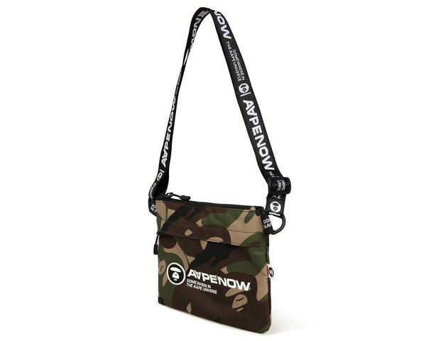 AAPE Moonface patch sacoche bag Army Green