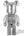 Bearbrick x BAPE x Hajime Sorayama Baby Milo 1000% Silver (no box)