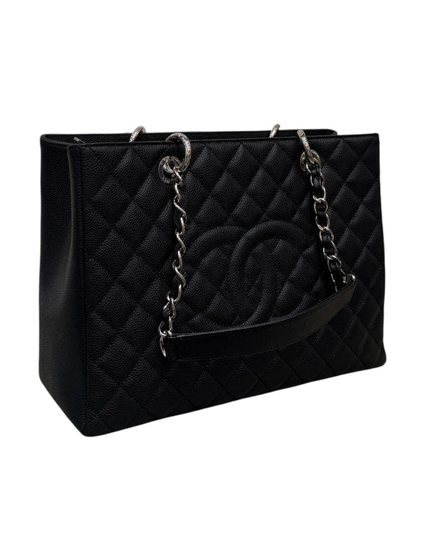 Chanel Black Caviar Quilted Leather Grand Shopping Tote Bag (LIKE NEW) 3JVWXRC