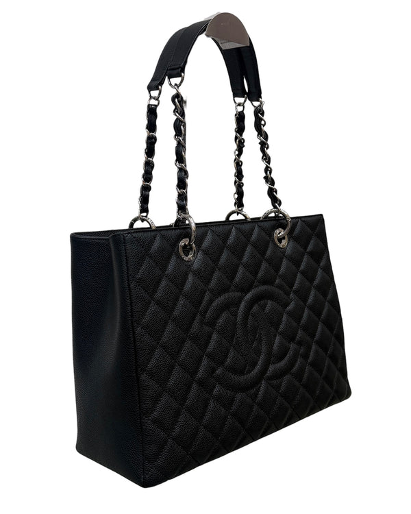 Chanel Black Caviar Quilted Leather Grand Shopping Tote Bag (LIKE NEW) 3JVWXRC