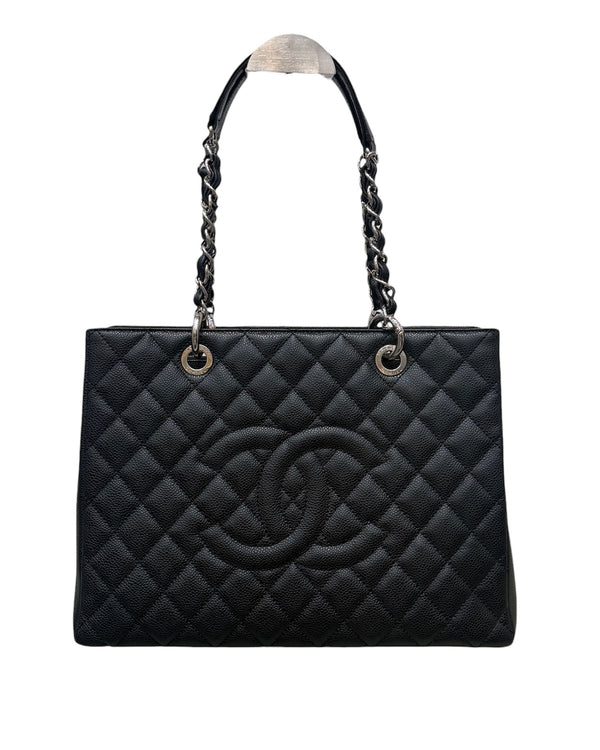 Chanel Black Caviar Quilted Leather Grand Shopping Tote Bag (LIKE NEW) 3JVWXRC