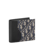 Load image into Gallery viewer, Dior Saddle Bifold Wallet Black Grained Calfskin Marquetry Dior Oblique Jacquard (Brandnew) JX3MRYKr
