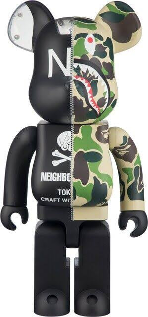 Bearbrick x A Bathing Ape x Neighborhood 1000% Multi – shoegamemanila