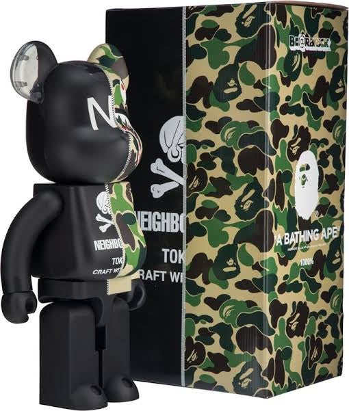 Bearbrick x A Bathing Ape x Neighborhood 1000% Multi – shoegamemanila