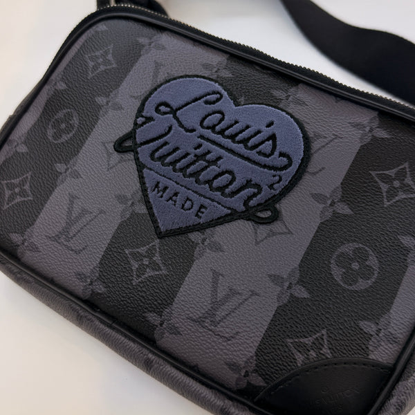 Louis Vuitton x NIGO Monogram Eclipse Stripes LV Heart Modular Sling Bag (Like New) 3CJ8KXB