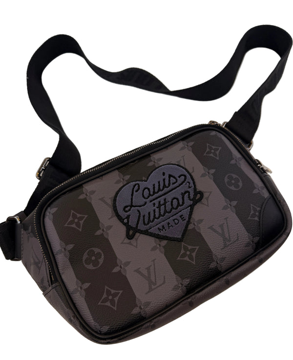 Louis Vuitton x NIGO Monogram Eclipse Stripes LV Heart Modular Sling Bag (Like New) 3CJ8KXB