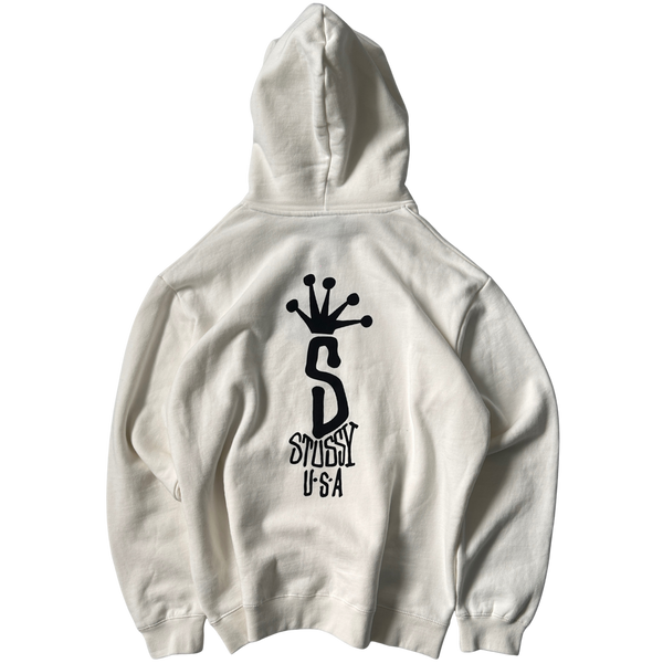 Stussy Big S USA LCB Hoodie White