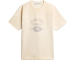 Load image into Gallery viewer, Golden Goose Men's cotton T-shirt in vintage white with raw edge on the front
