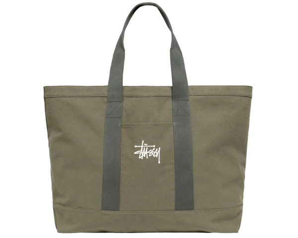 Stussy Canvas Extra Large Tote Bag Green
