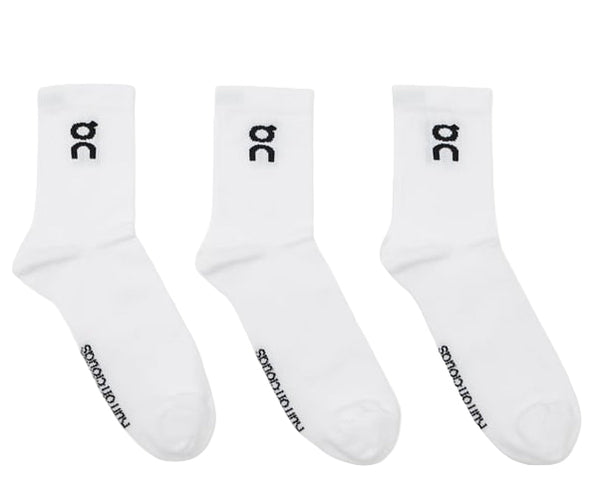 ON Logo sock set High 3 pack White