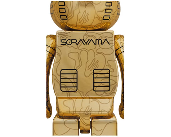 Bearbrick x BAPE x Hajime Sorayama Camo Shark 1000% Gold
