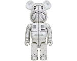 Load image into Gallery viewer, Bearbrick x BAPE x Hajime Sorayama Camo Shark 1000% Silver
