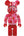 Bearbrick x BAPE ABC Camo Shark 1000% Clear Red