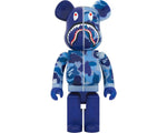 Load image into Gallery viewer, Bearbrick x BAPE ABC Camo Shark 1000% Clear Blue
